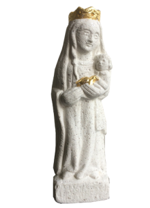 Vierge Marie à l'oiseau couronnée